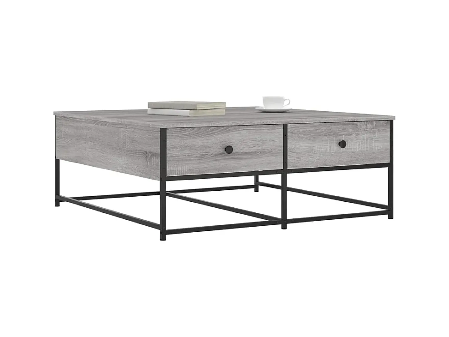 Mesa de centro 100x99x40 cm derivados madeira sonoma PT369141^ Mesa De Centro
