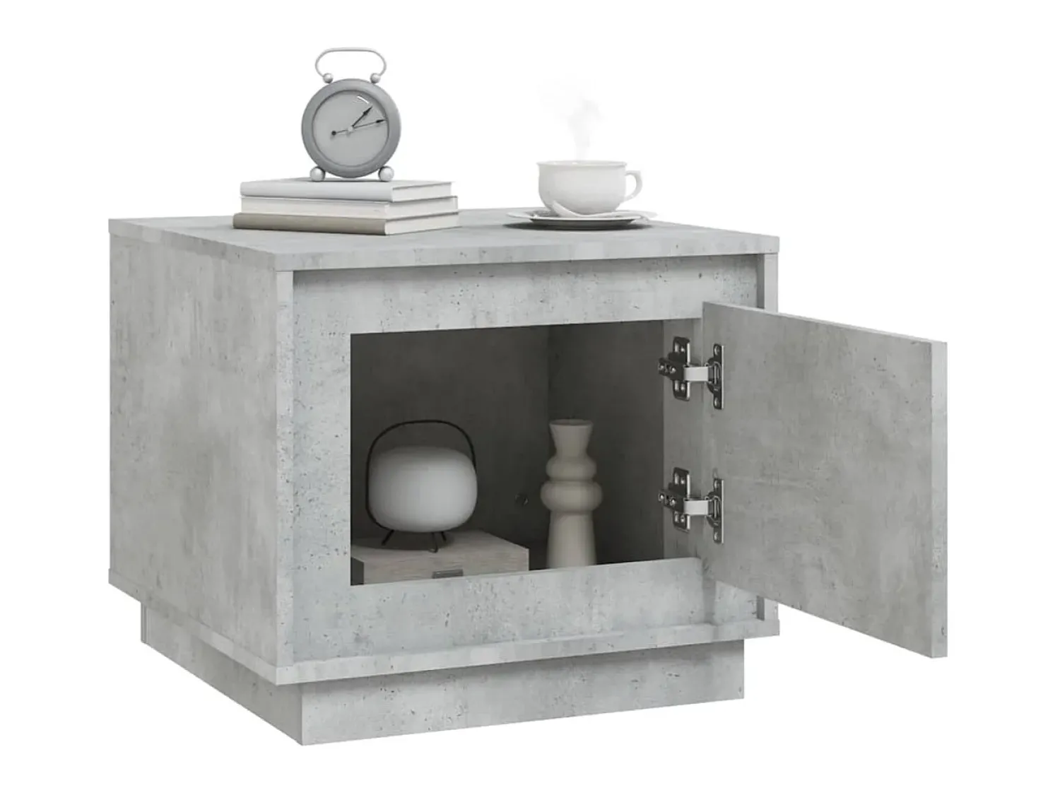 Mesa de centro 51x50x44 cm derivados de madeira cinza cimento PT335648^ Mesa De Centro