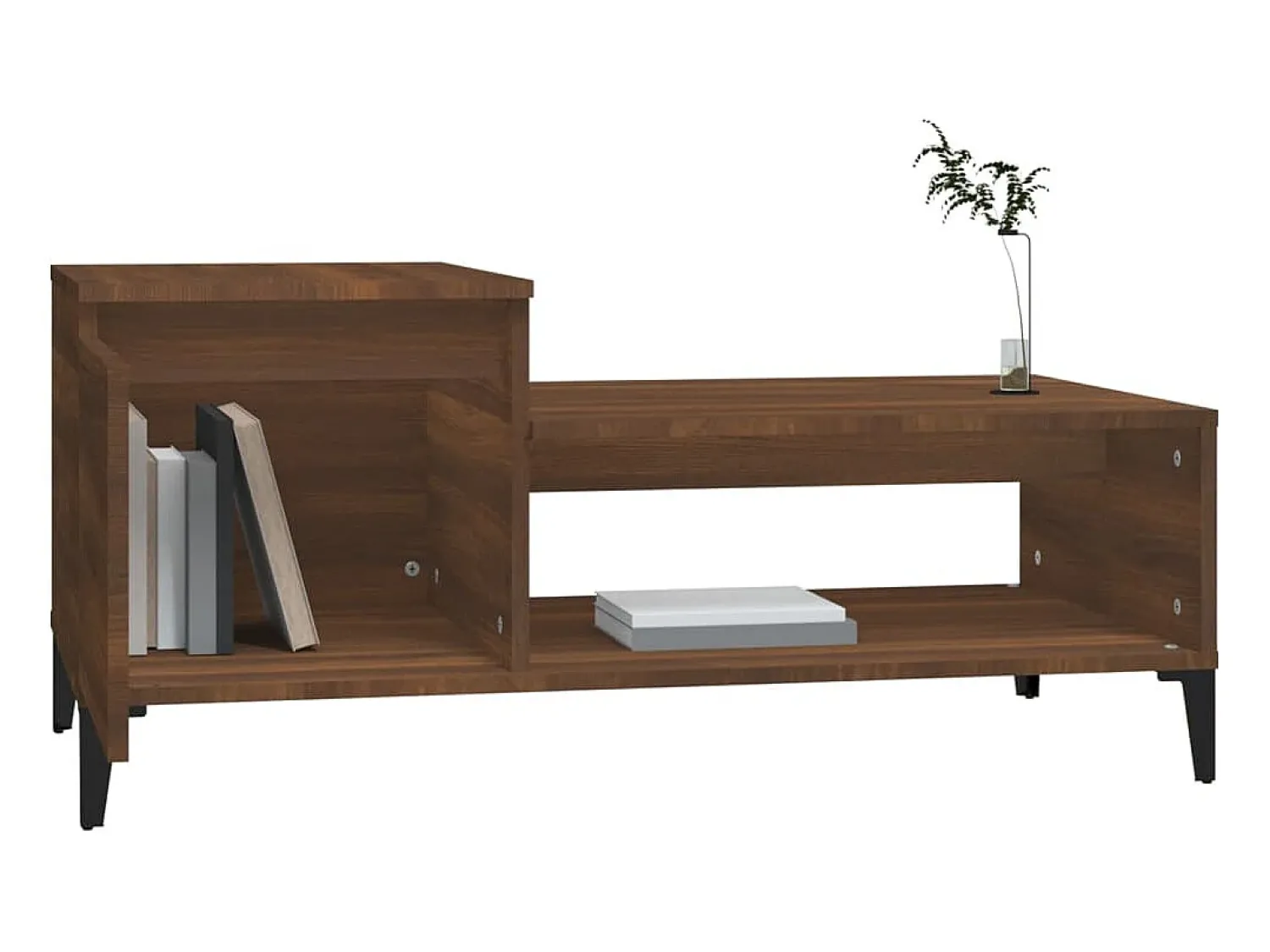 Mesa De Centro|vidaxl Mesa de centro 100x50x45 cm derivados madeira carvalho castanho Natural claro
