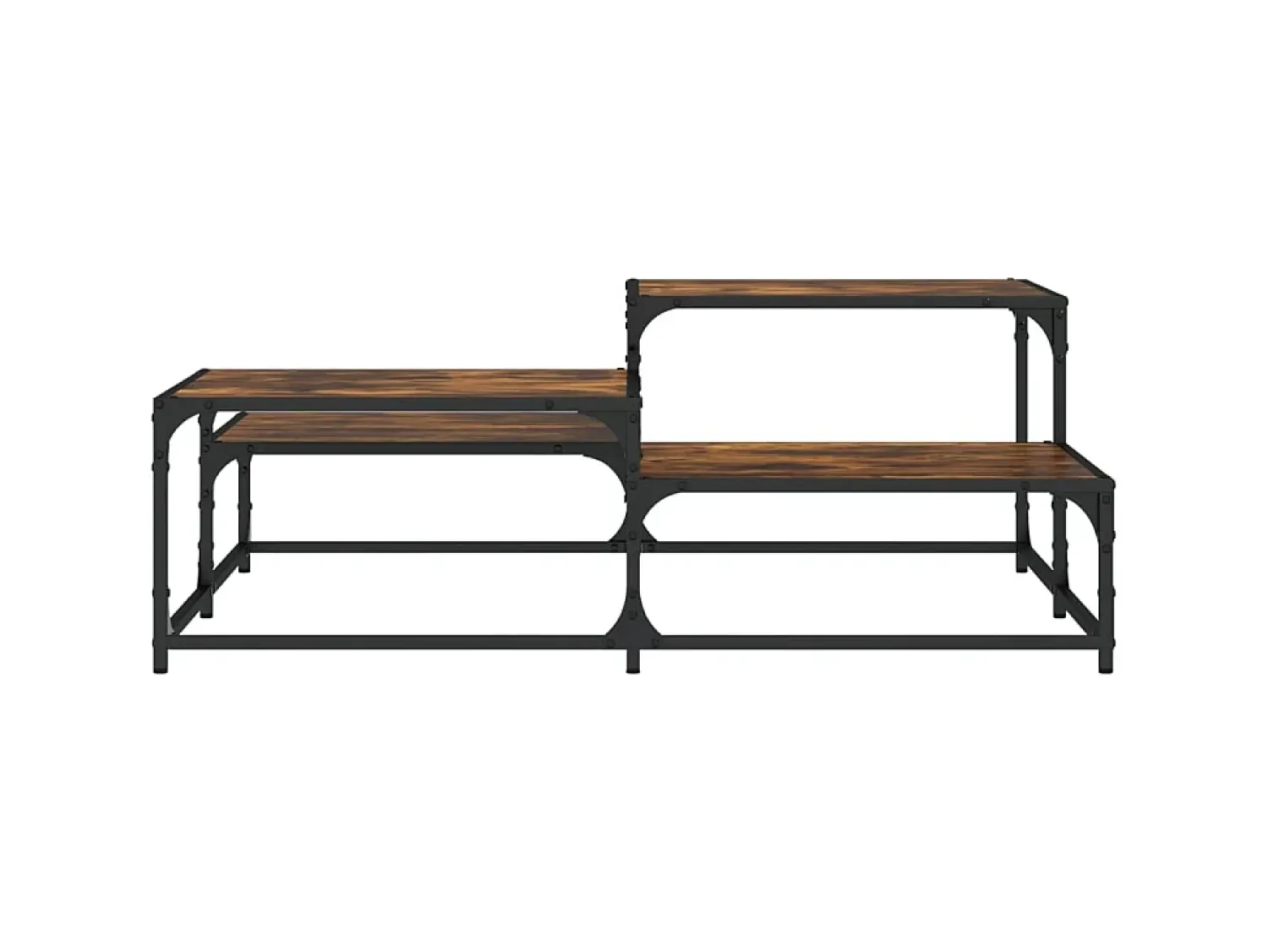 Mesa De Centro| Mesa de centro 107x107x40 cm derivados madeira carvalho fumado PT242793 Castanho