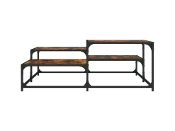 Mesa De Centro| Mesa de centro 107x107x40 cm derivados madeira carvalho fumado PT242793 Castanho