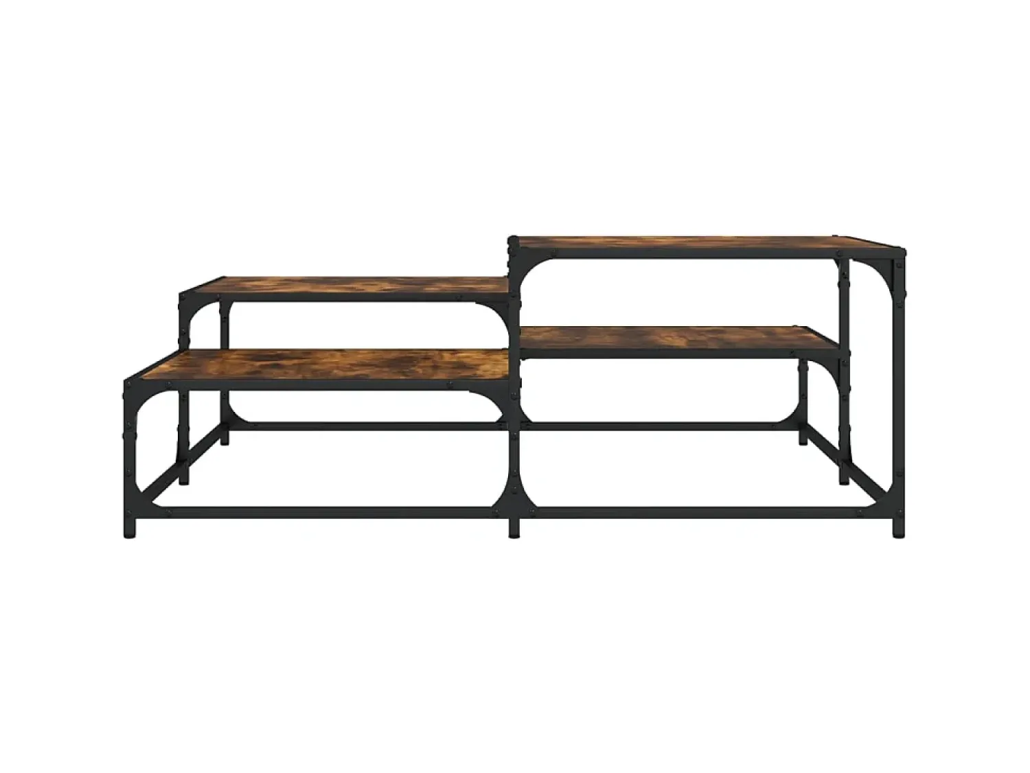 Mesa De Centro| Mesa de centro 107x107x40 cm derivados madeira carvalho fumado PT242793 Castanho