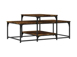 Mesa De Centro|vidaxl Mesa de centro 102x60x45 cm derivados madeira carvalho fumado Natural claro