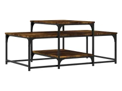 Mesa De Centro|vidaxl Mesa de centro 102x60x45 cm derivados madeira carvalho fumado Natural claro