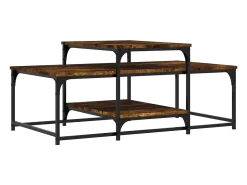 Mesa De Centro|vidaxl Mesa de centro 102x60x45 cm derivados madeira carvalho fumado Natural claro