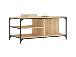 Mesa De Centro* Mesa de centro 100x50x45 cm derivados madeira carvalho sonoma PT537453 Castanho