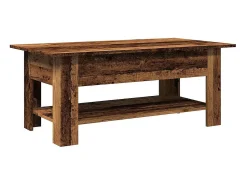 Outlet vidaxl Mesa de centro 102x55x42 cm derivados de madeira madeira velha Natural claro