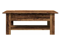 Outlet vidaxl Mesa de centro 102x55x42 cm derivados de madeira madeira velha Natural claro