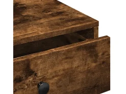 Mesa De Centro*vidaxl Mesa de centro 90x90x28 cm derivados de madeira carvalho fumado Natural claro