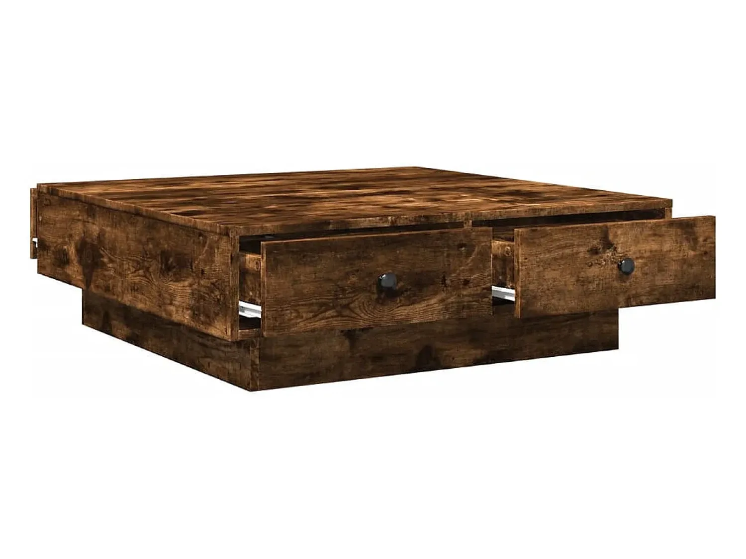 Mesa De Centro*vidaxl Mesa de centro 90x90x28 cm derivados de madeira carvalho fumado Natural claro
