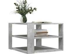 Discount Mesa de centro 59,5x59,5x40 cm derivados madeira cinza-cimento PT735562 Cinzento
