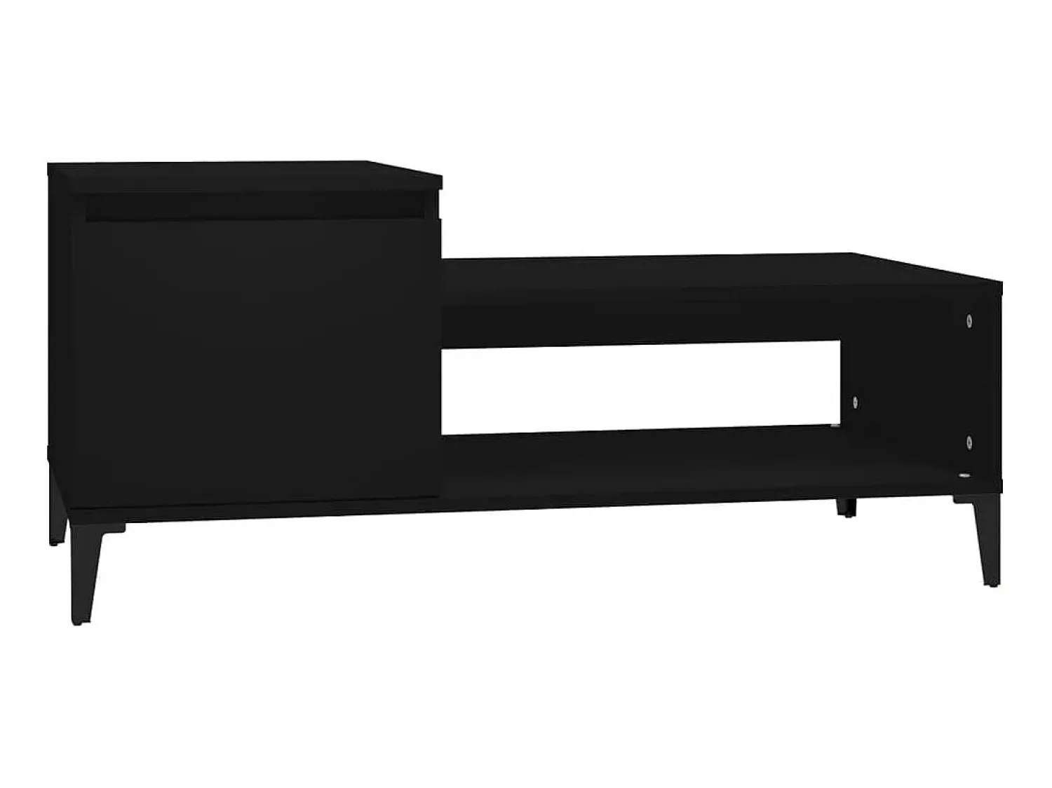 Hot Mesa de centro 100x50x45 cm derivados de madeira PT975374 Preto