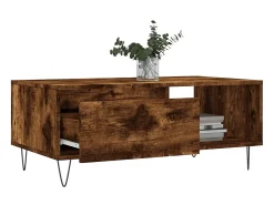 Mesa de centro 90x50x36,5 cm derivados madeira carvalho fumado PT413293^ Mesa De Centro