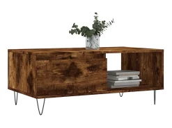 Mesa de centro 90x50x36,5 cm derivados madeira carvalho fumado PT413293^ Mesa De Centro