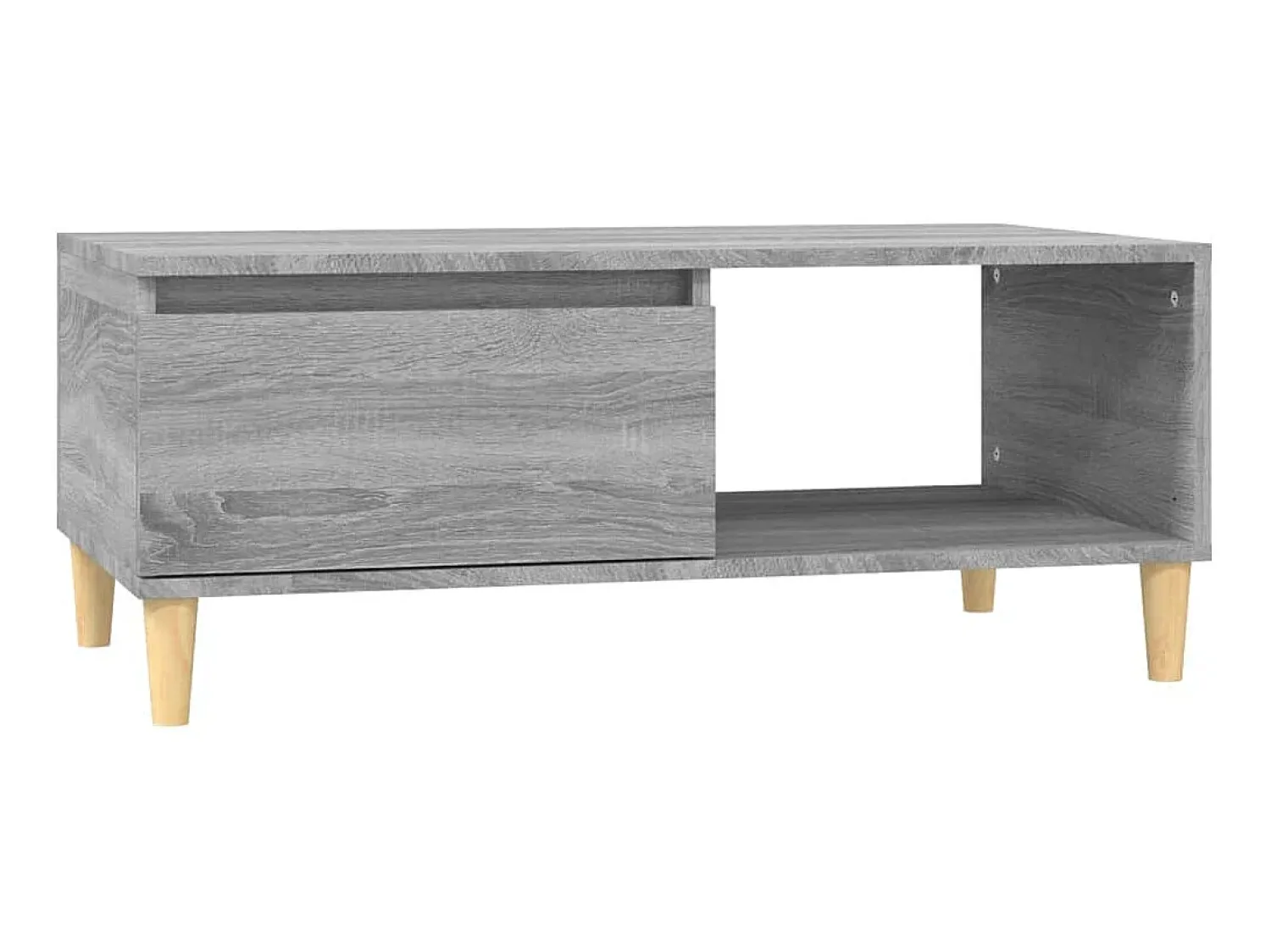 Mesa De Centro* Mesa de centro 90x50x36,5 cm derivados madeira sonoma PT849892 Cinzento