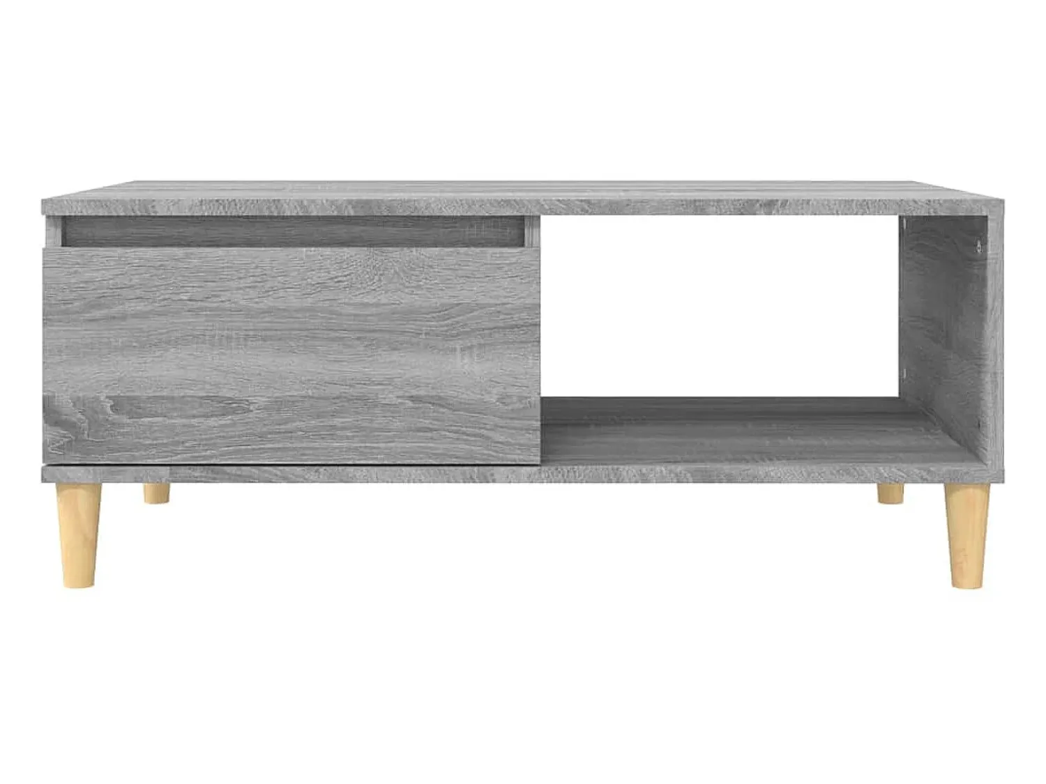 Mesa De Centro* Mesa de centro 90x50x36,5 cm derivados madeira sonoma PT849892 Cinzento