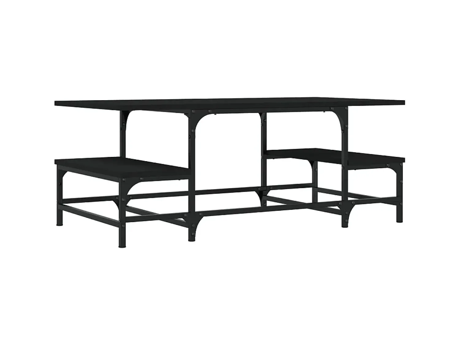 Outlet Mesa de centro 100x50,5x40 cm derivados de madeira PT193978 Preto