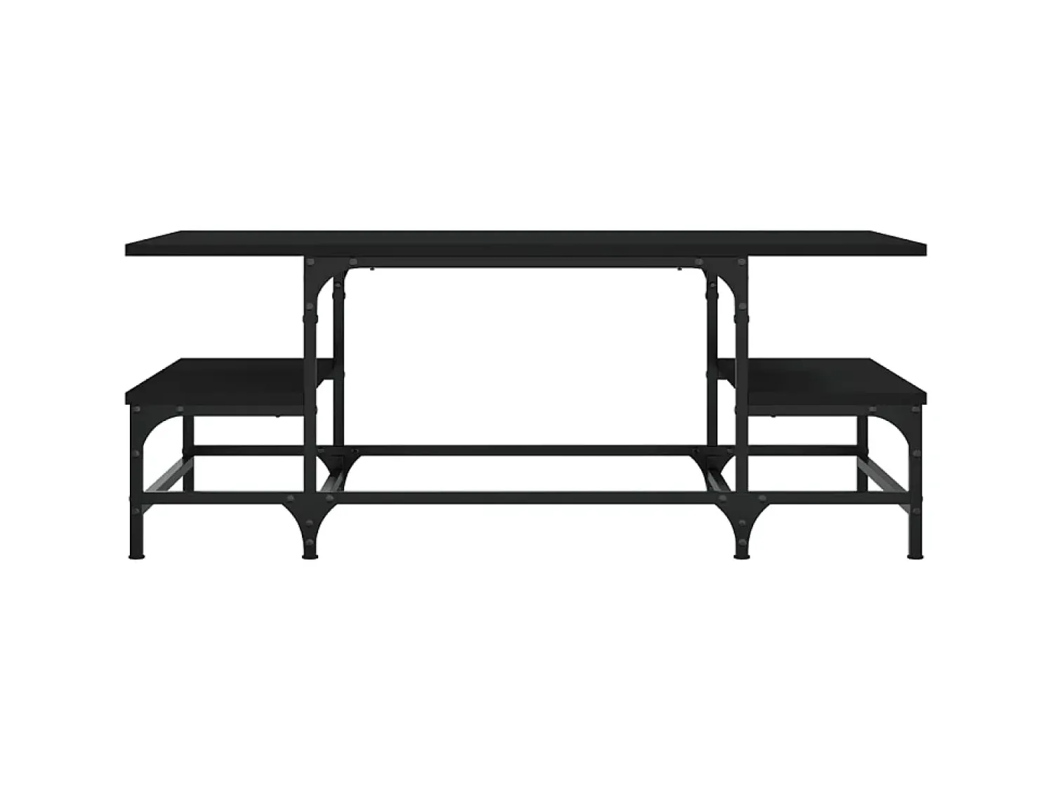 Outlet Mesa de centro 100x50,5x40 cm derivados de madeira PT193978 Preto