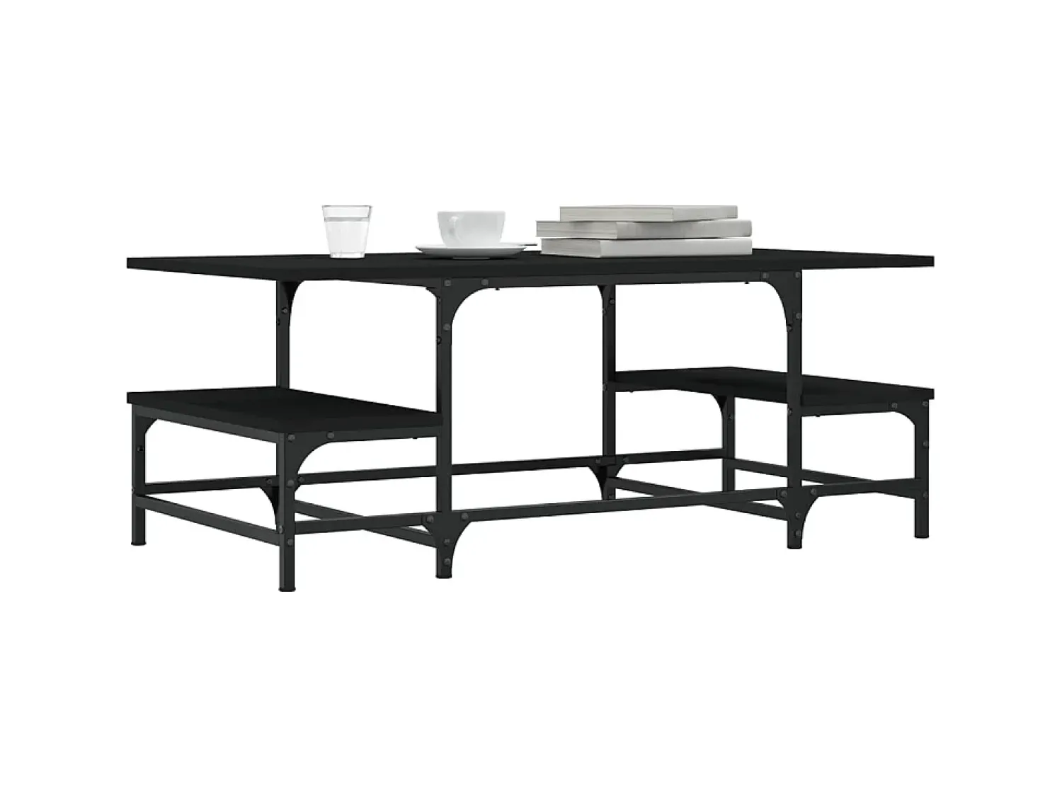 Outlet Mesa de centro 100x50,5x40 cm derivados de madeira PT193978 Preto