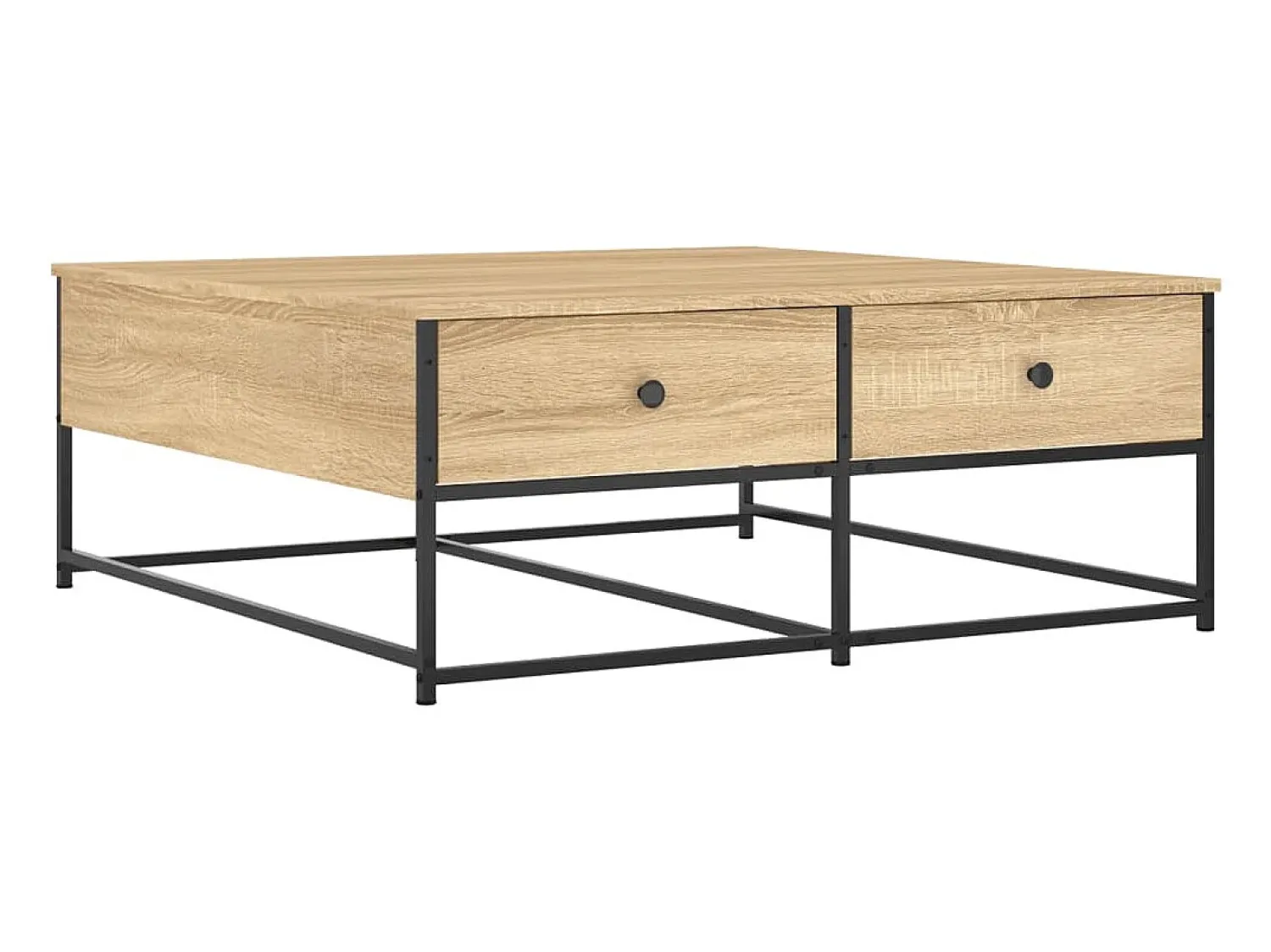 vidaxl Mesa de centro 100x99x40 cm derivados madeira carvalho sonoma^ Mesa De Centro