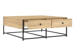 vidaxl Mesa de centro 100x99x40 cm derivados madeira carvalho sonoma^ Mesa De Centro