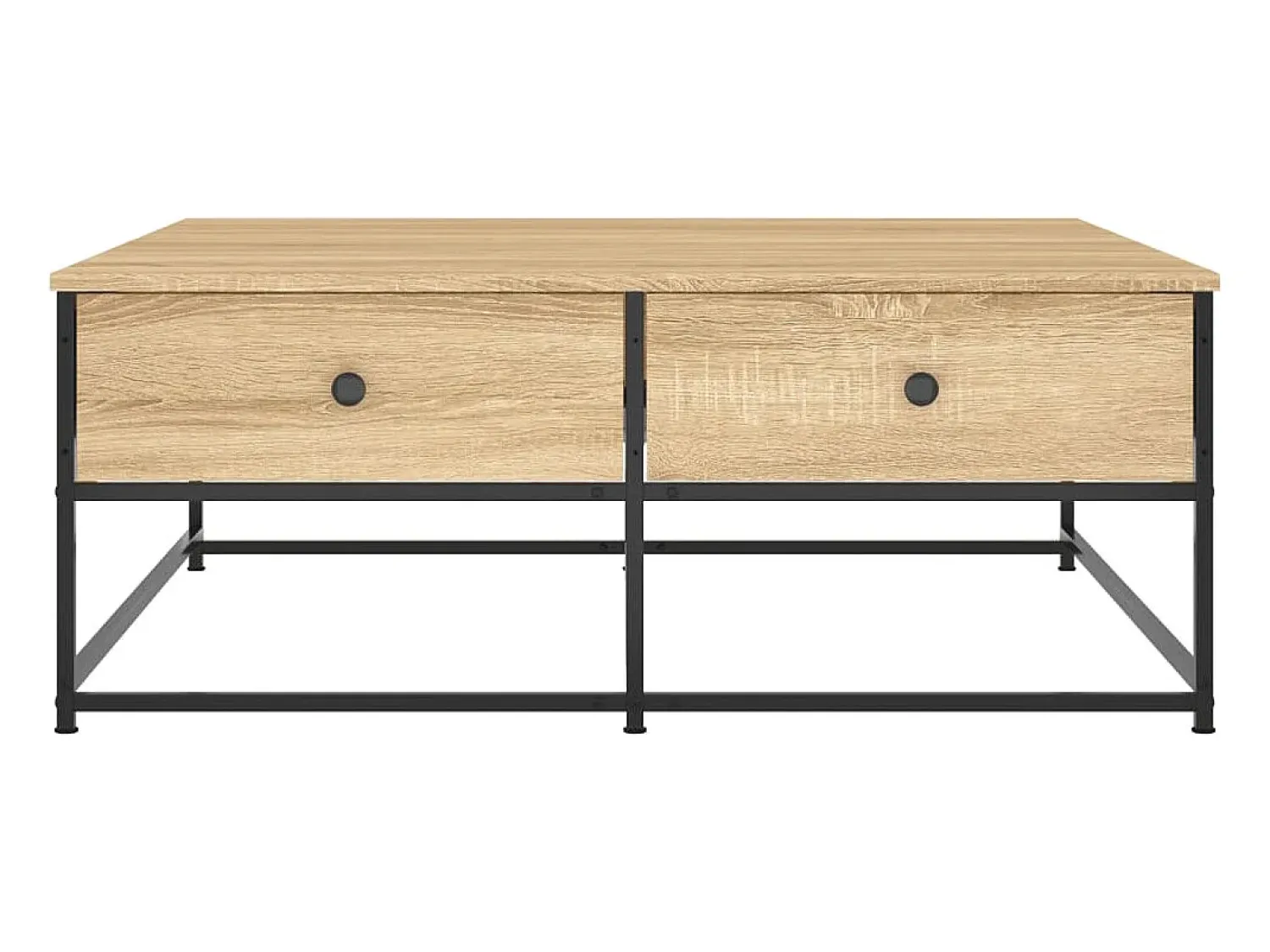 vidaxl Mesa de centro 100x99x40 cm derivados madeira carvalho sonoma^ Mesa De Centro