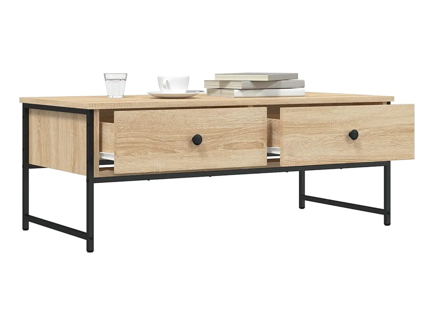 Outlet Mesa de centro 101x49x39,5 cm derivados madeira carvalho sonoma PT722632 Castanho