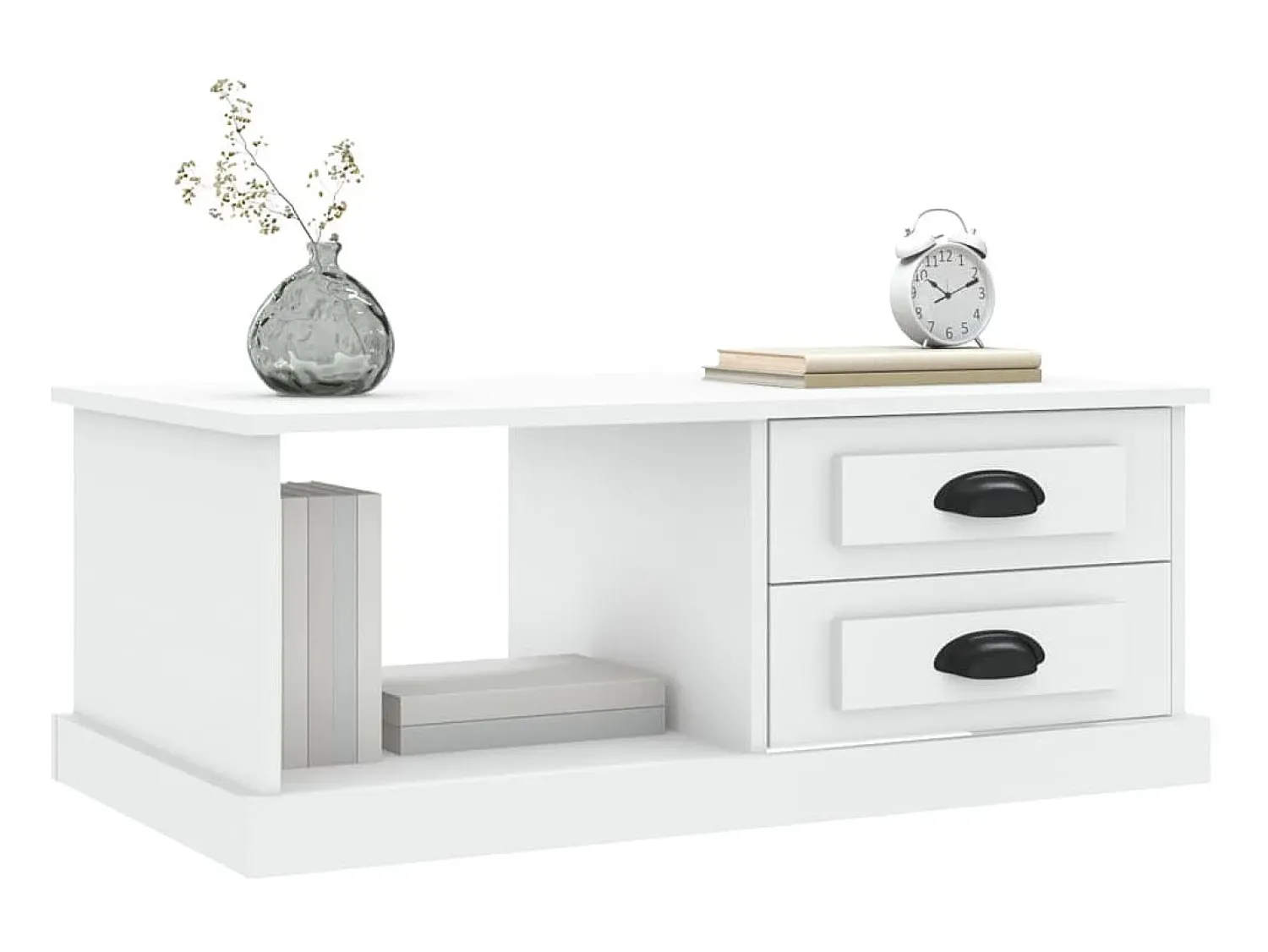 Mesa De Centro| Mesa de centro 90x50x35 cm derivados de madeira PT184094 Branco