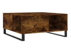 Mesa de centro 80x80x36,5 cm derivados madeira carvalho fumado PT127505^ Mesa De Centro