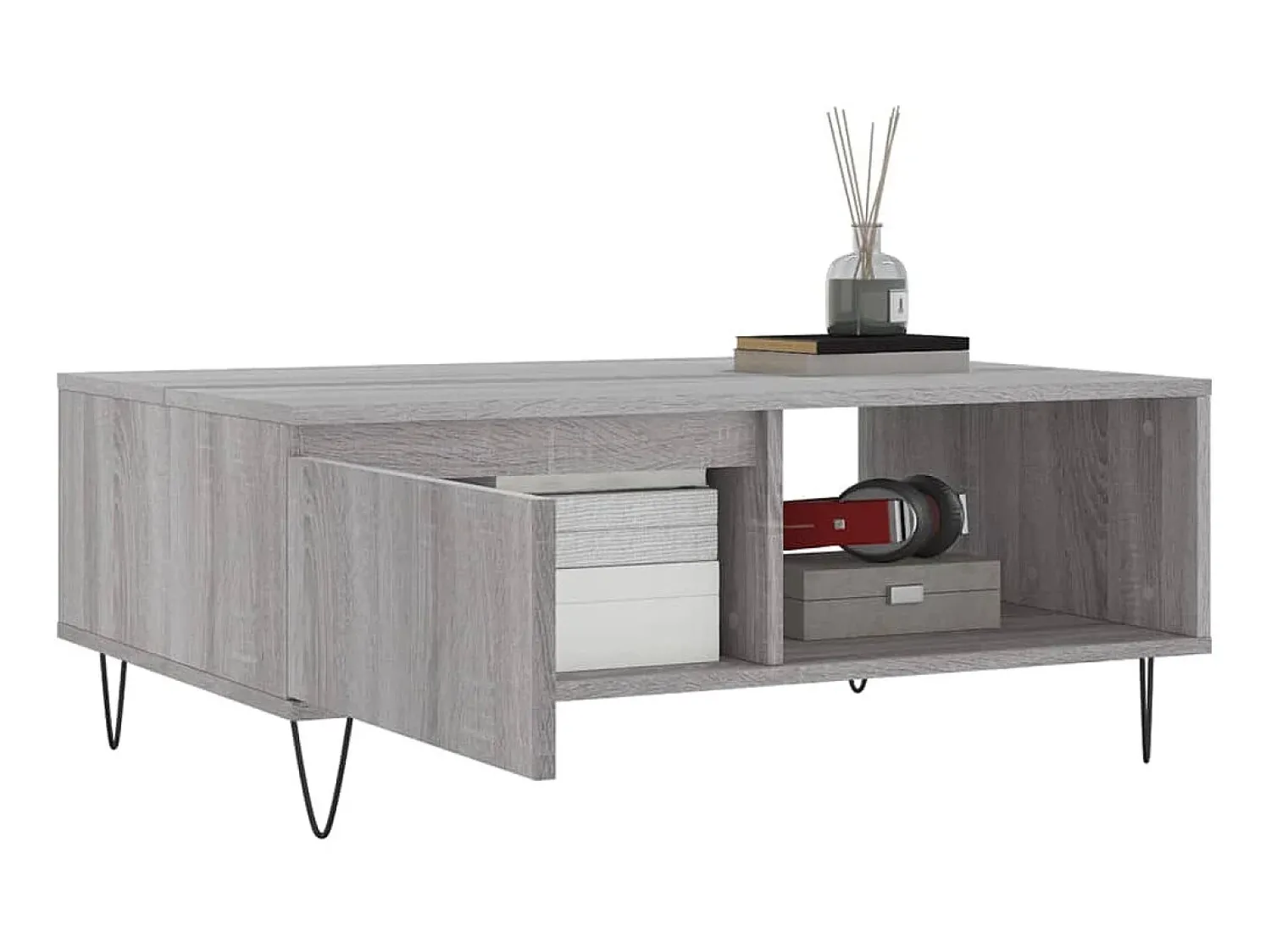 Mesa de centro 90x60x35 cm derivados de madeira sonoma PT885174^ Mesa De Centro