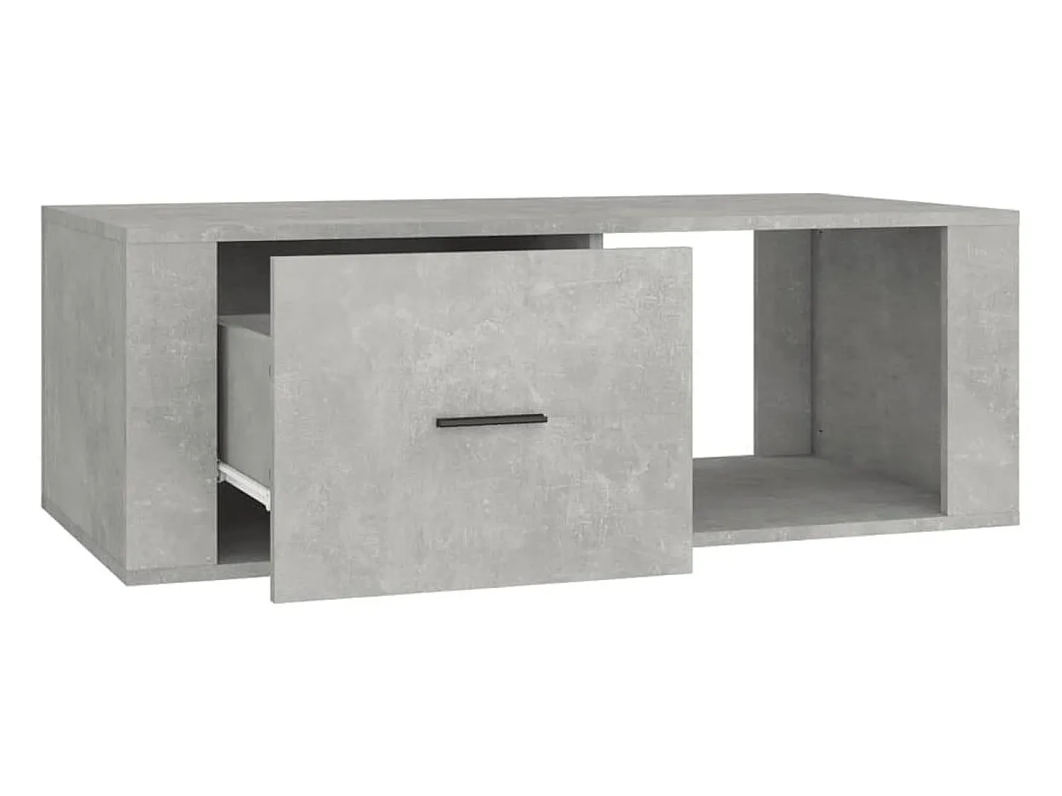 New vidaxl Mesa de centro 100x50,5x35 cm derivados madeira cinza cimento Cinzento