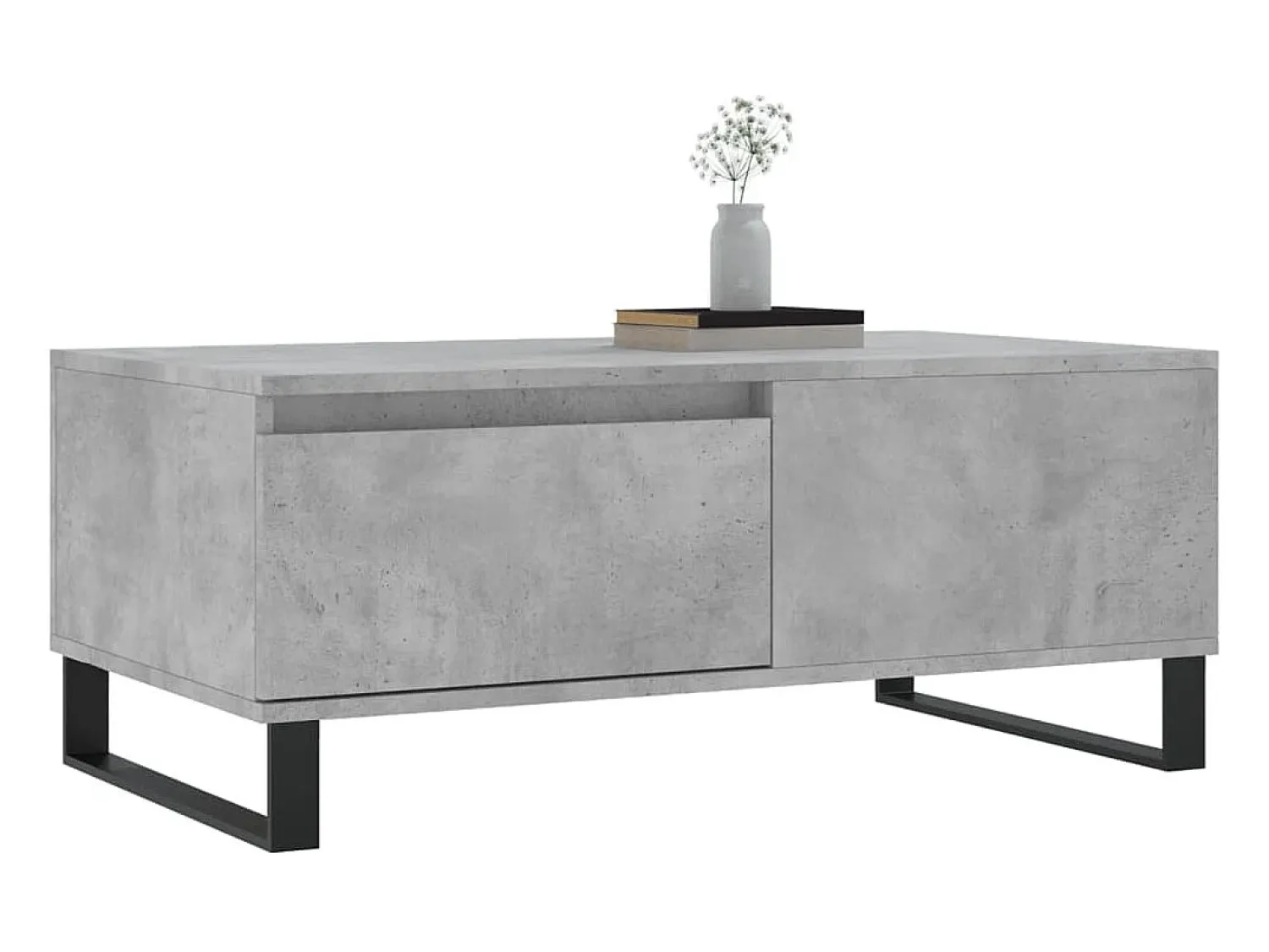 Mesa De Centro|vidaxl Mesa de centro 90x50x36,5 cm derivados madeira cimento Cinzento