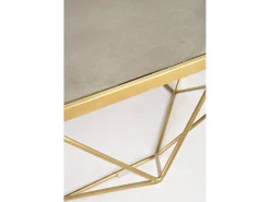 Mesa De Centro* Mesa de centro 106x40x106 cm dourado glamour gl1714 Cinzento / Dourado