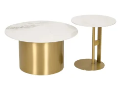 Mesa de Centro 80x43x80 cm dourada modig m53^ Mesa De Centro