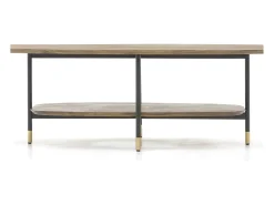 Hot Mesa de centro 120x40x60 cm labirinto claro Castanho