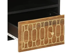 vidaxl Mesa de centro 80x54x40 cm madeira de mangueira maciça^ Mesa De Centro