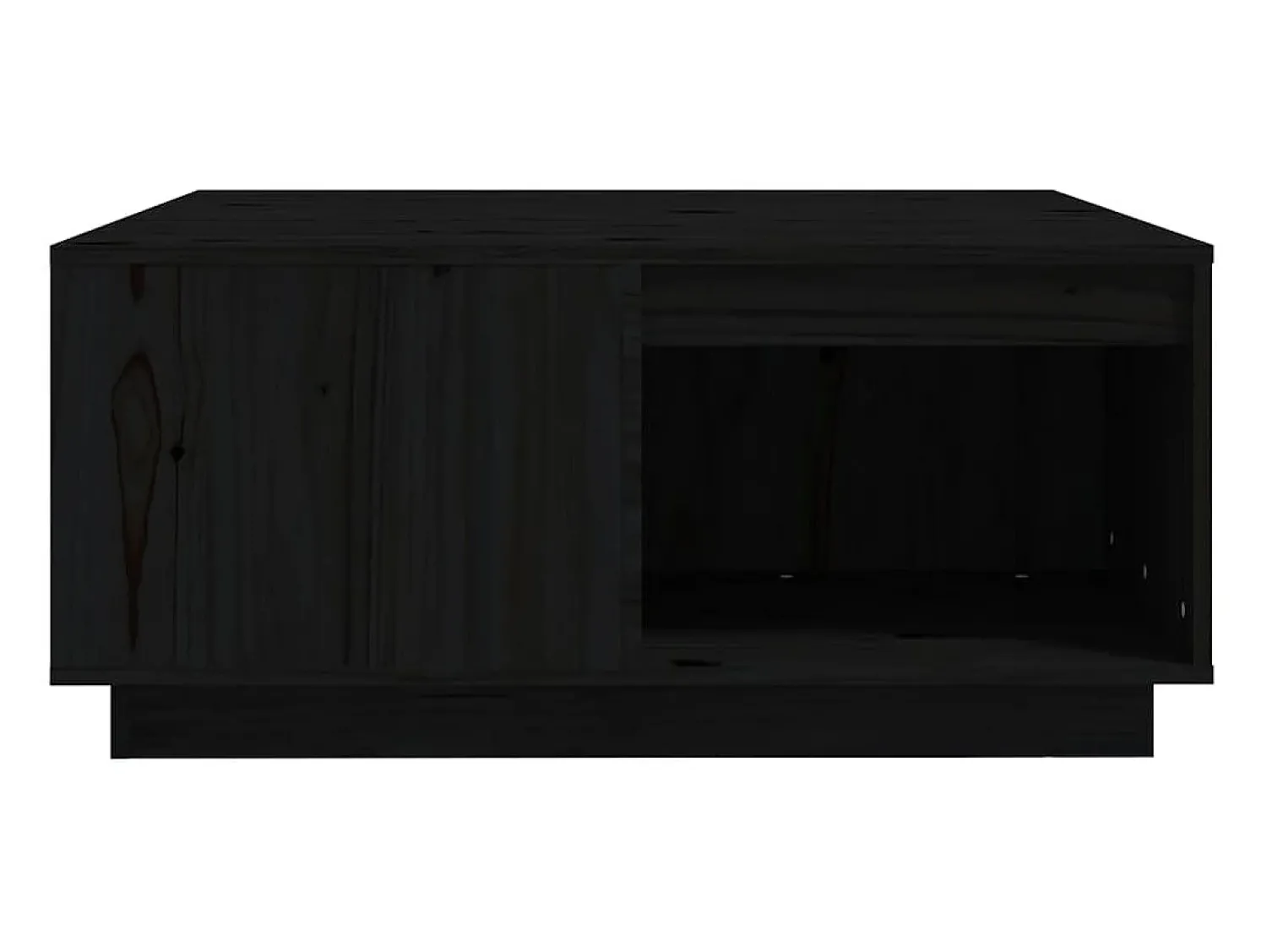 Mesa De Centro*vidaxl Mesa de centro 80x81x36,5 cm madeira de pinho maciça Preto