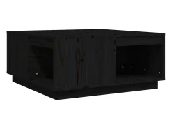 Mesa De Centro*vidaxl Mesa de centro 80x81x36,5 cm madeira de pinho maciça Preto