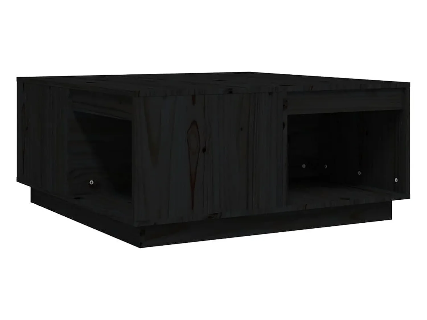 Mesa De Centro*vidaxl Mesa de centro 80x81x36,5 cm madeira de pinho maciça Preto