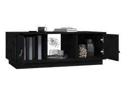 Mesa De Centro| Mesa de centro 100x50x35 cm madeira de pinho maciça PT279322 Preto