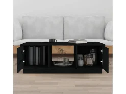Mesa De Centro| Mesa de centro 100x50x35 cm madeira de pinho maciça PT279322 Preto