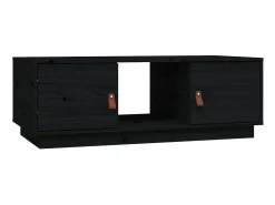 Mesa De Centro| Mesa de centro 100x50x35 cm madeira de pinho maciça PT279322 Preto