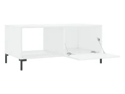 Mesa De Centro|vidaxl Mesa de centro 90x50x40 cm madeira processada brilhante Branco