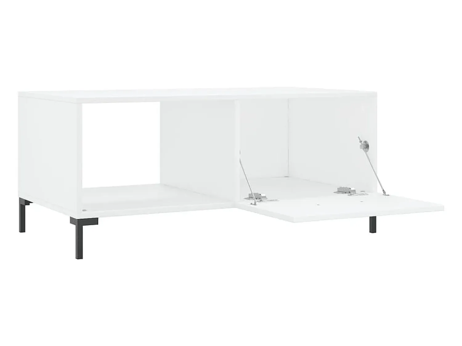 Mesa De Centro|vidaxl Mesa de centro 90x50x40 cm madeira processada brilhante Branco