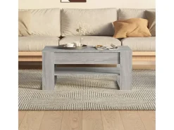 Outlet Mesa de centro 102x55x45 cm madeira processada sonoma cinza PT813295 Cinzento