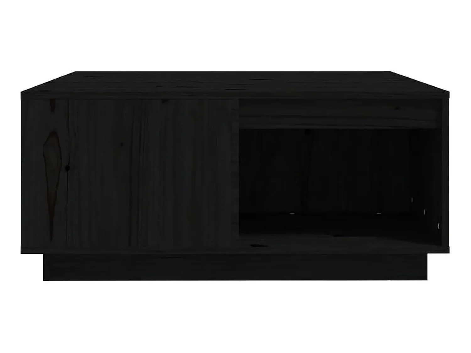 Mesa De Centro| Mesa de centro 80x81x36,5 cm madeira de pinho maciça PT354687 Preto