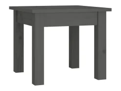 Mesa De Apoio| Mesa de centro 35x35x30 cm madeira de pinho maciça PT493758 Cinzento