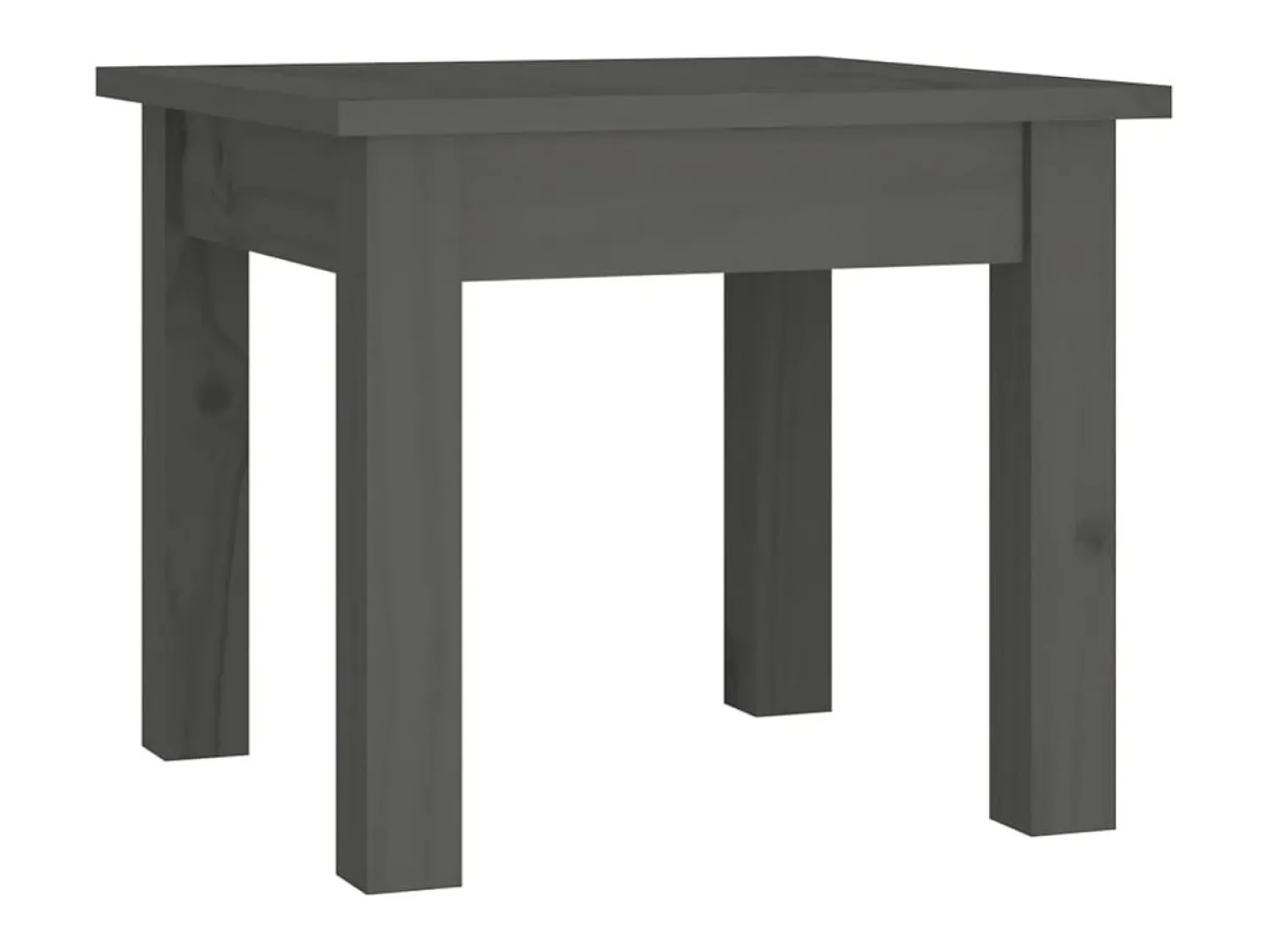 Mesa De Apoio| Mesa de centro 35x35x30 cm madeira de pinho maciça PT493758 Cinzento