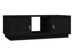 Mesa De Centro|vidaxl Mesa de centro 100x50x35 cm madeira de pinho maciça Preto
