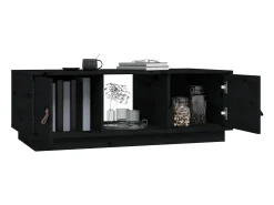 Mesa De Centro|vidaxl Mesa de centro 100x50x35 cm madeira de pinho maciça Preto